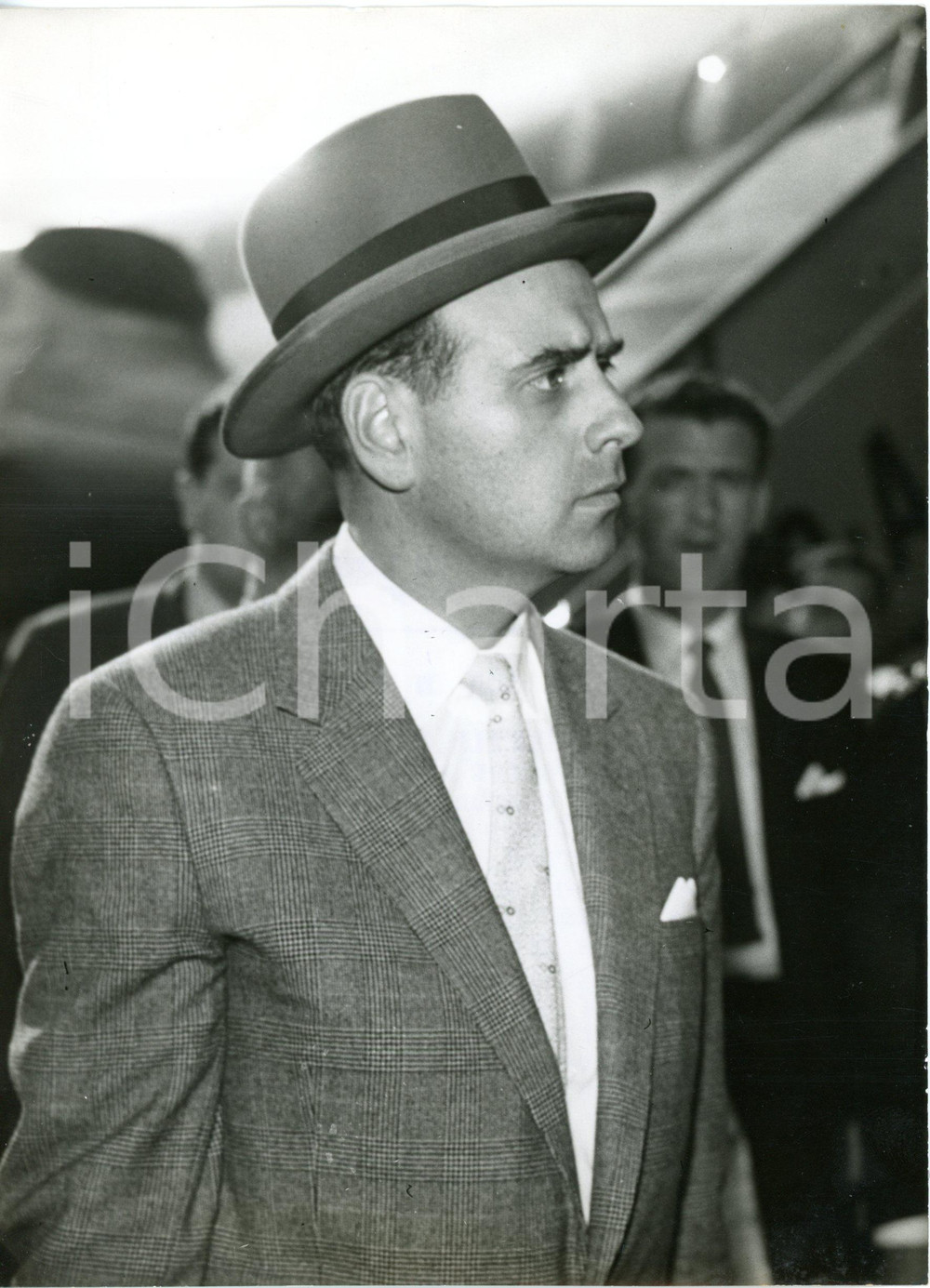 1959 LONDON Airport - Arrival of the financier Friedrich GRUNWALD *Photo