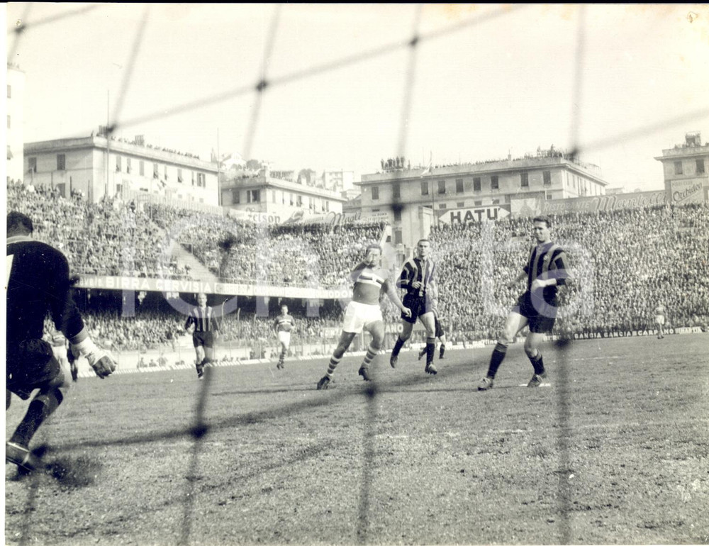 1961 CALCIO SERIE A SAMPDORIA-INTER 4-2 - Azione in area - Foto 18x13 cm