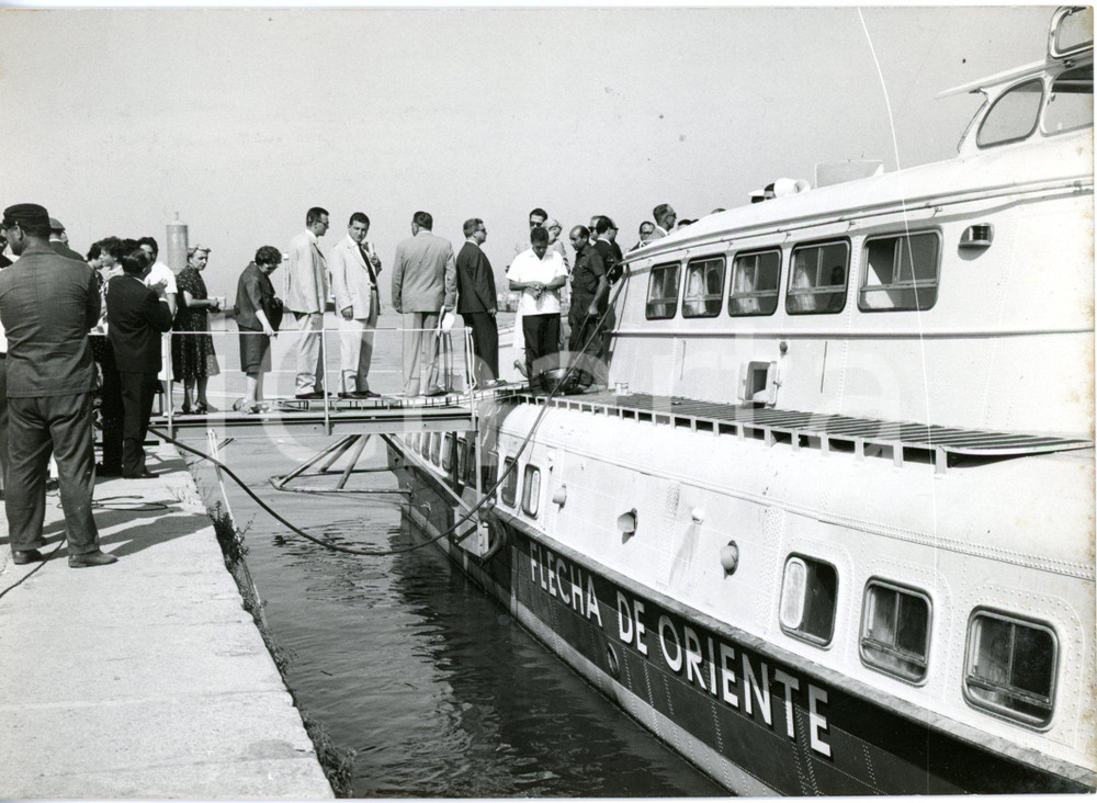1959 ROMA Inaugurazione linea Fiumicino-Ponza - Aliscafo FLECHA DE ORIENTE *Foto