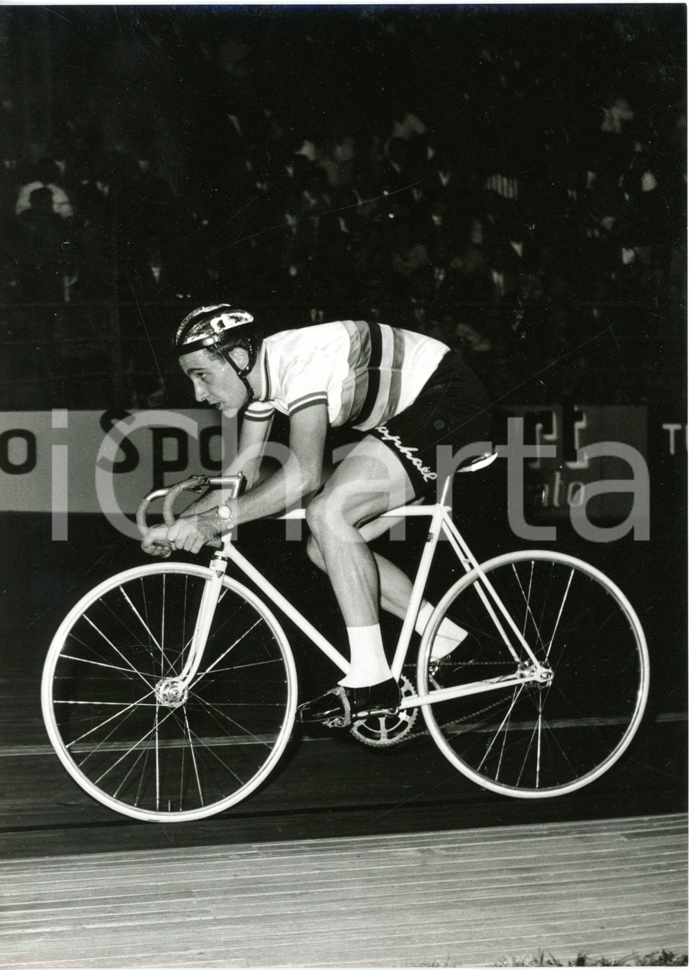 1957 MILANO CICLISMO - Roger RIVIÈRE stabilisce nuovo "Record dell'ora" *Foto