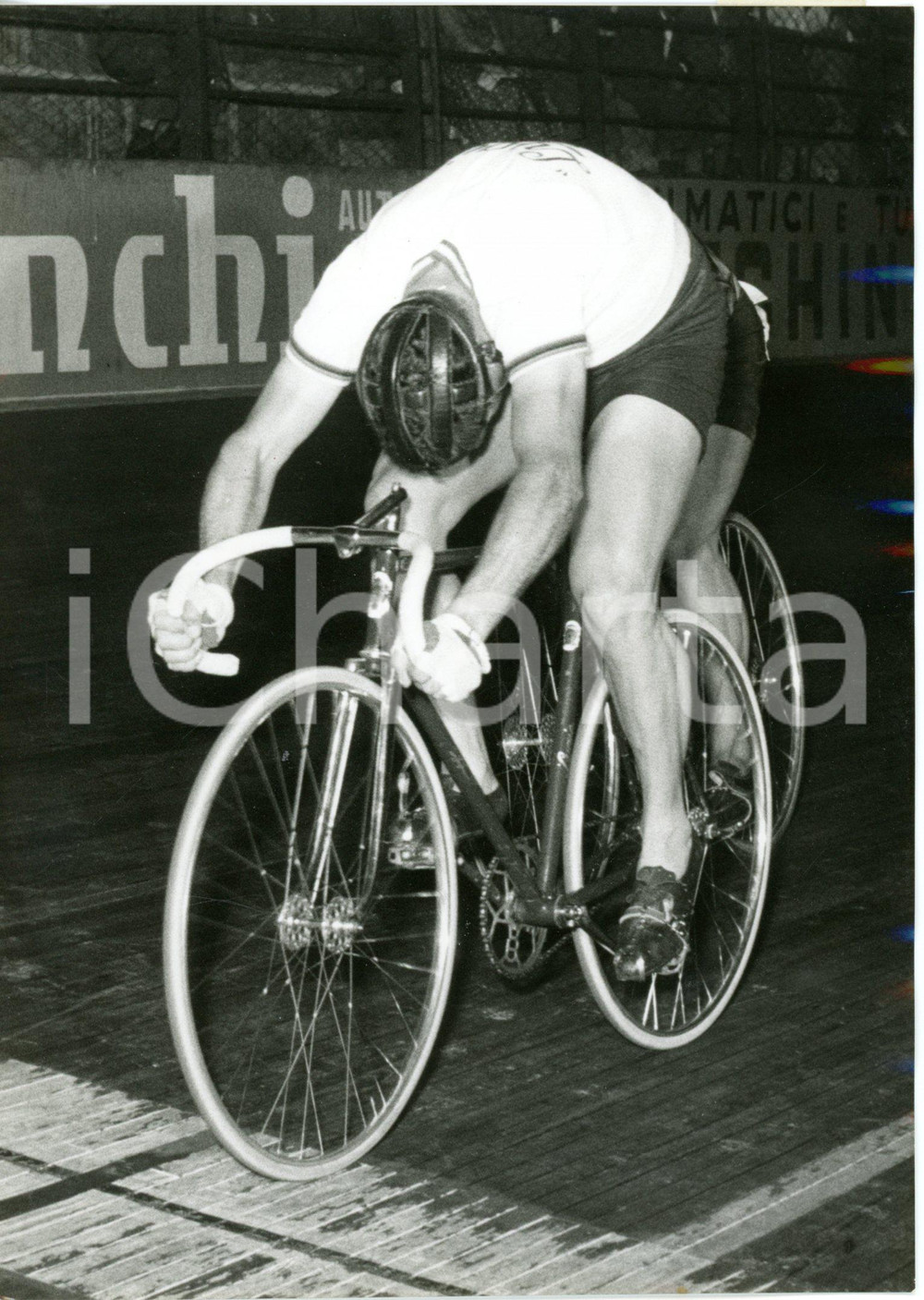 1955 MILANO CICLISMO PISTA Campionati velocità - Enzo SACCHI batte Mario GHELLA