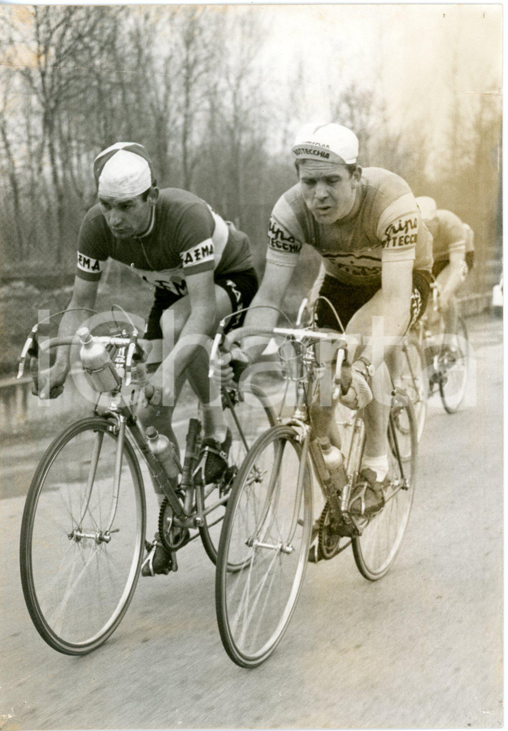 1957 ZUBIENA CICLISMO Milano-Torino - Fuga Guido BONI Henri LUYTEN *DANNEGGIATA