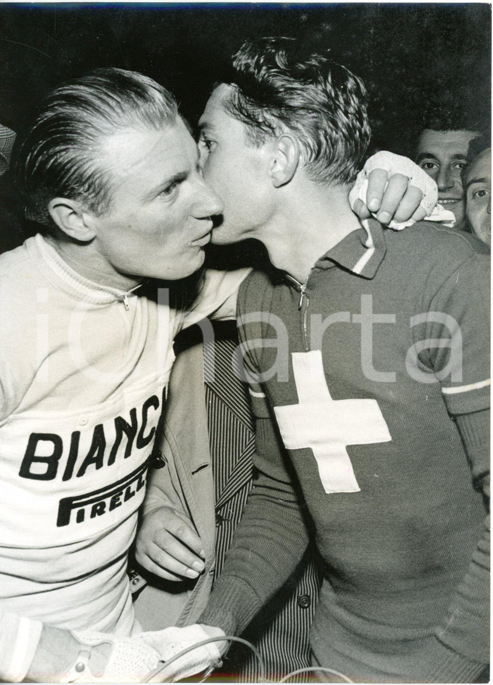 1956 CICLISMO TROFEO BARACCHI - Vincitori Rolf GRAF e André DARRIGADE *Foto