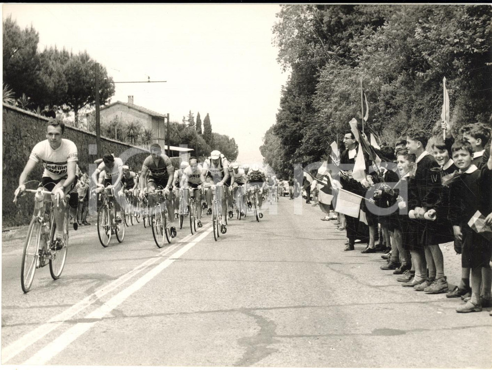 1959 CICLISMO GIRO D'ITALIA Tappa Roma-Napoli - Scolaresca tifa per i corridori