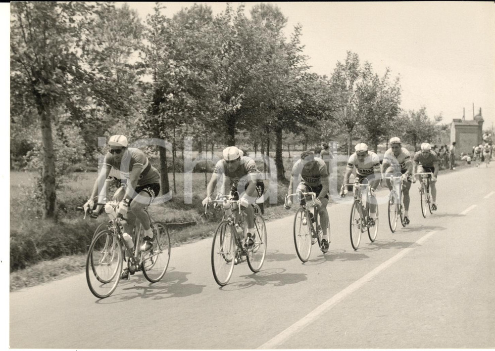 1955 ca CICLISMO Giro d'Italia - Passaggio del gruppo a PAULLO *Foto 18x13 cm