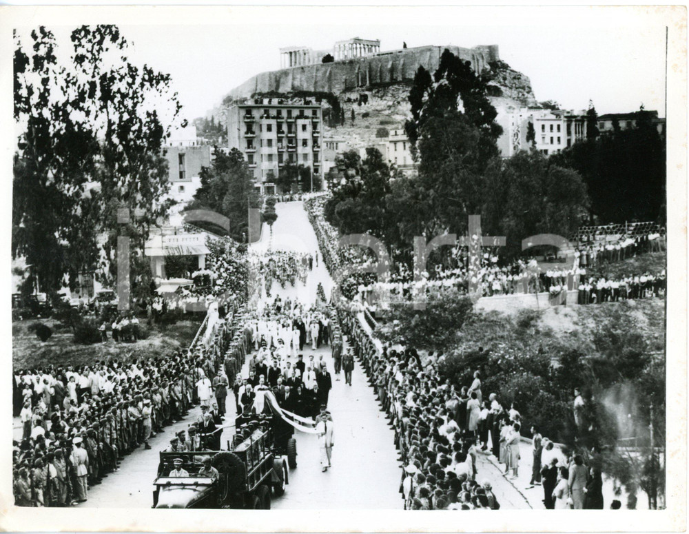 1953 ATHENS (GREECE) - Funeral procession of General Nikolaos PLASTIRAS *Photo