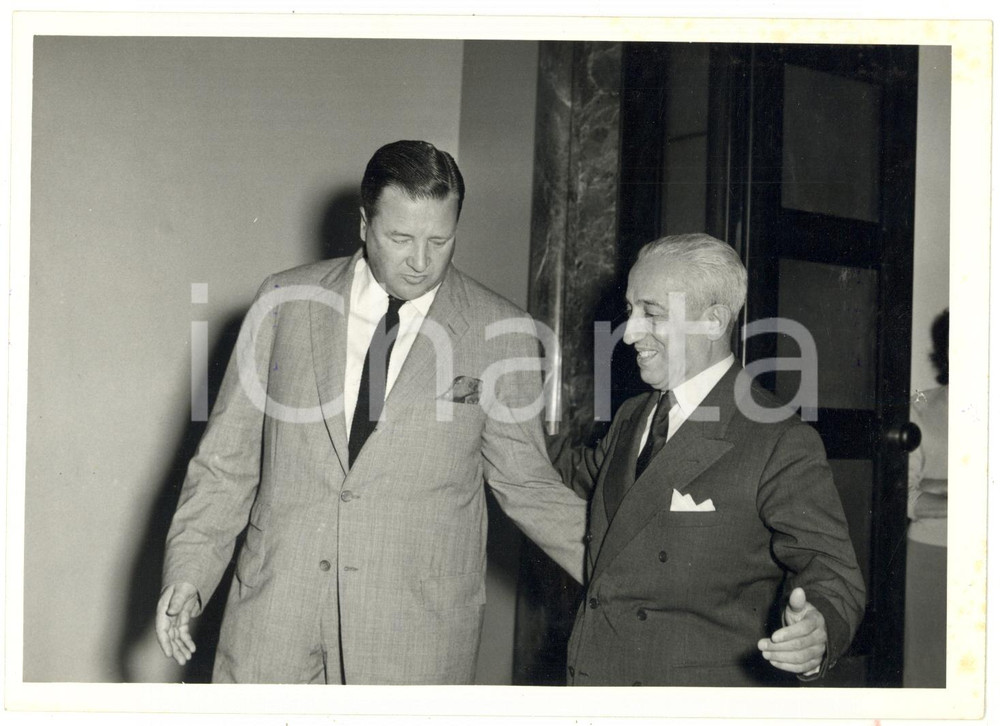 1956 TORINO - L'industriale americano Henry FORD II con Vittorio VALLETTA *Foto