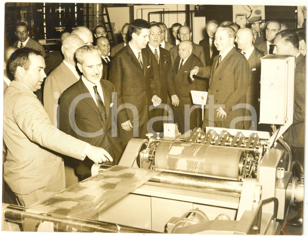 1962 FIERA MILANO Roberto TREMELLONI inaugura Mostra dell'Imballaggio IPACK-IMA