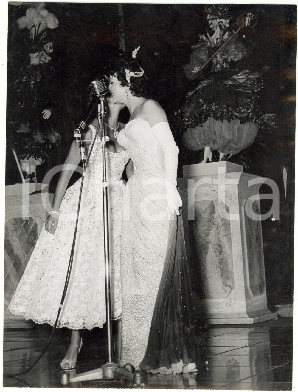 1955 MONTECARLO Serata per i poliomielitici di Francia - Gina LOLLOBRIGIDA *Foto