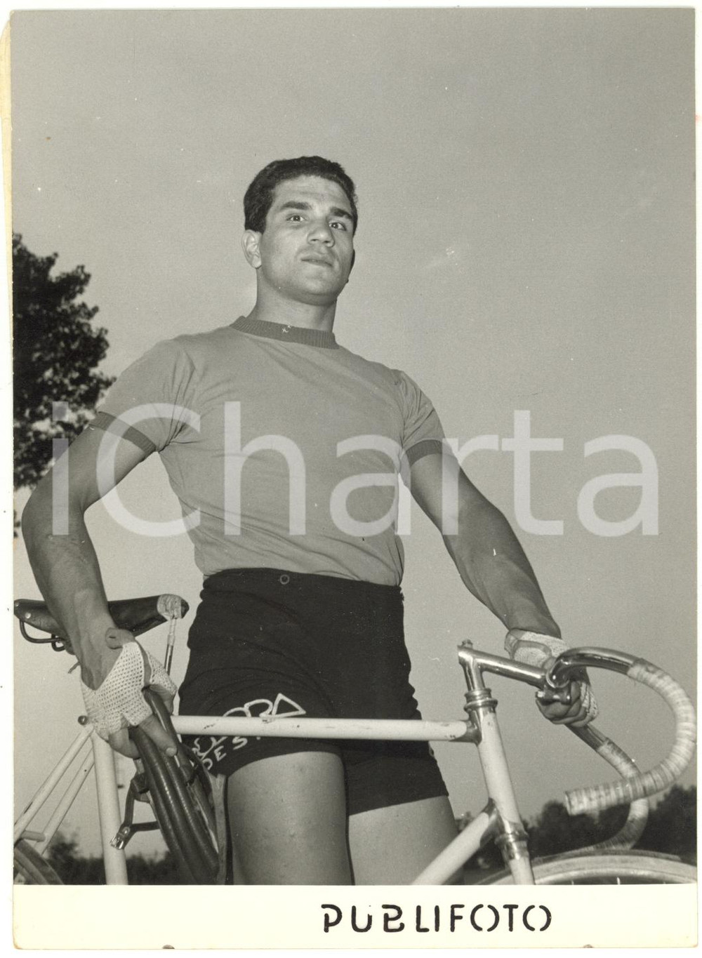 1954 DALMINE - CICLISMO - Allenamento pistard azzurri - Celestino ORIANI *Foto