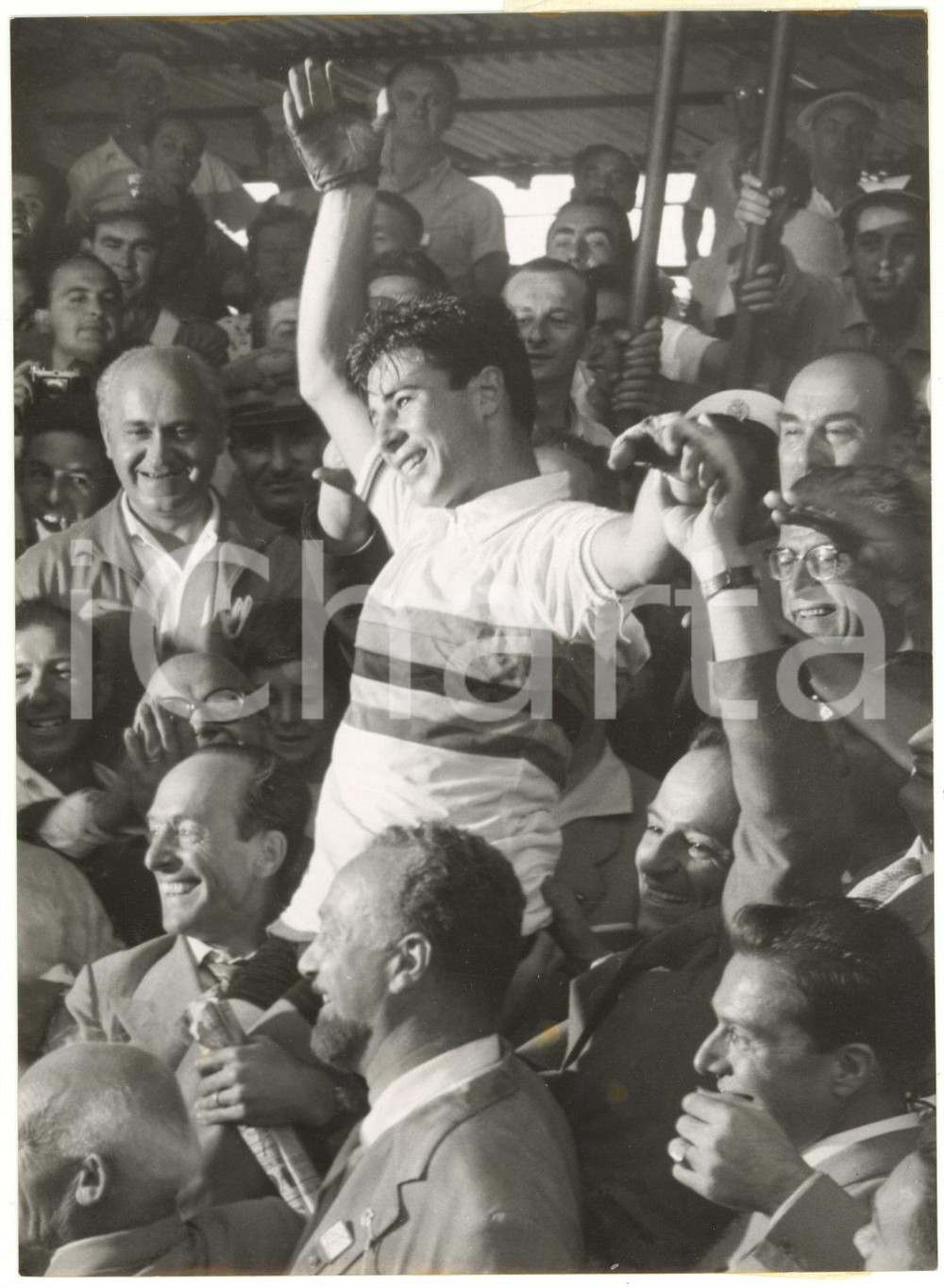 1955 FRASCATI - CICLISMO Mondiali Dilettanti - Il vincitore Sante RANUCCI *Foto