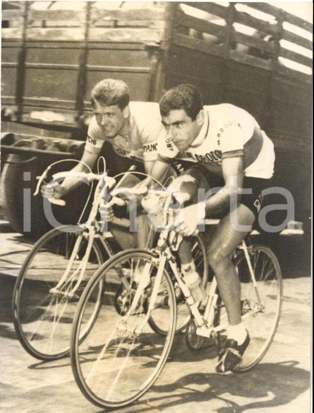 1958 CICLISMO GIRO D'ITALIA FORTE DEI MARMI Guido BONI e Guido CARLESI *Foto