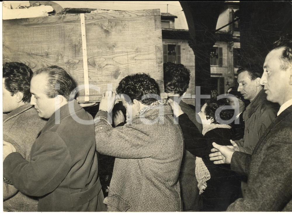 1955 RIETI Funerali vittime incidente aereo DC 6 sul Terminillo - Foto 18x13