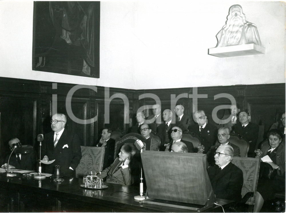 1957 MILANO Convegno degli Enti di Assistenza - Discorso di Ezio VIGORELLI *Foto