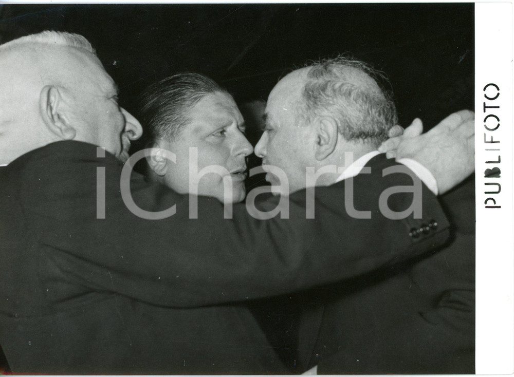 1953 SALERNO Inaugurazione statua Giovanni AMENDOLA - Il figlio con Enrico MOLÈ