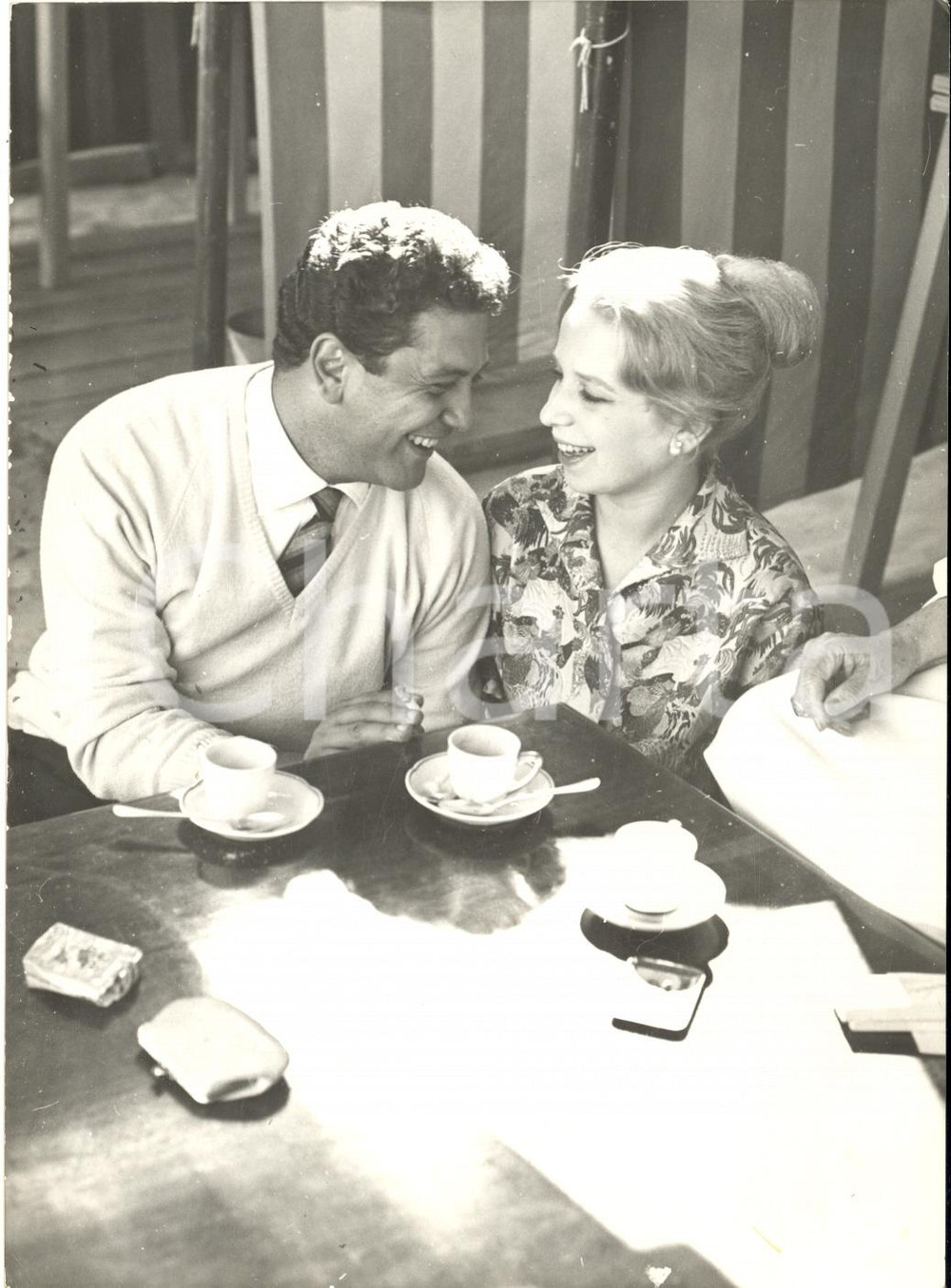 1960 ca VENEZIA Mostra del Cinema - Carla NANI MOCENIGO e Franco ENRIQUEZ *Foto