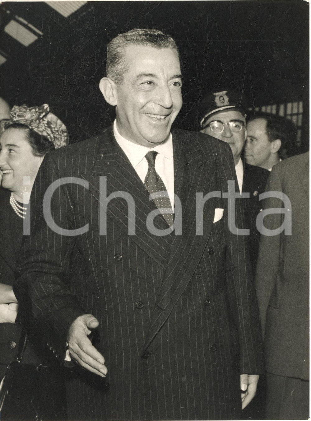 1958 MILANO Arrivo del nuovo prefetto Angelo VICARI - Fotografia 13x18 cm