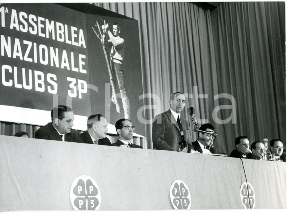 1958 ROMA Paolo BONOMI inaugura 1^ Assemblea Nazionale dei Clubs 3P *Foto