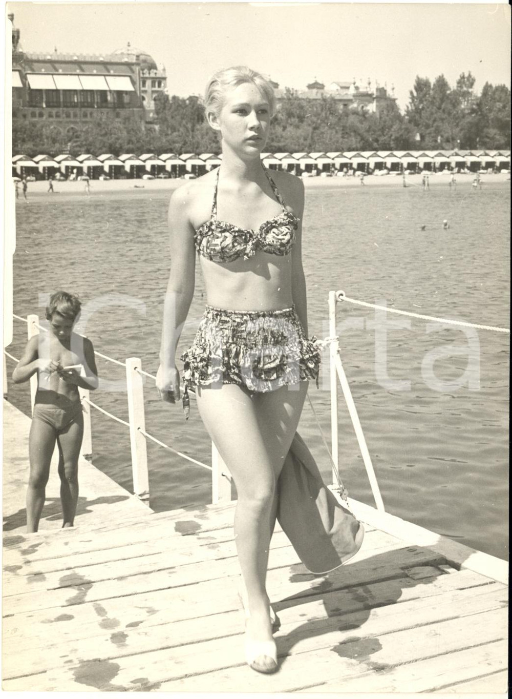 1960 ca VENEZIA Mostra del Cinema - Daniela CALVINO al Lido *Foto 13x18 cm