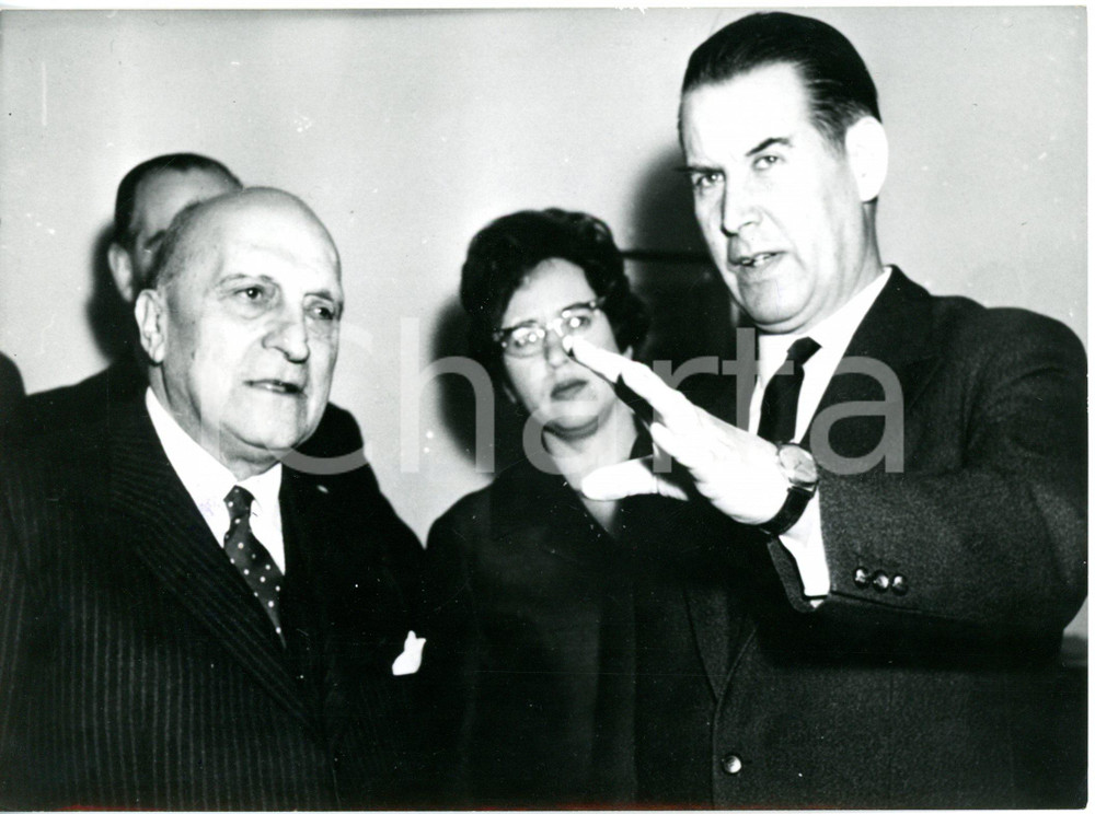 1963 BONN Problemi MEC - Incontro tra Attilio PICCIONI e Gerhard SCHRÖDER *Foto