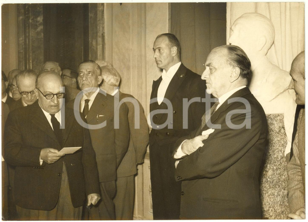 1959 ROMA Senato - Inaugurazione busto di Ezio VANONI - Attilio PICCIONI *Foto