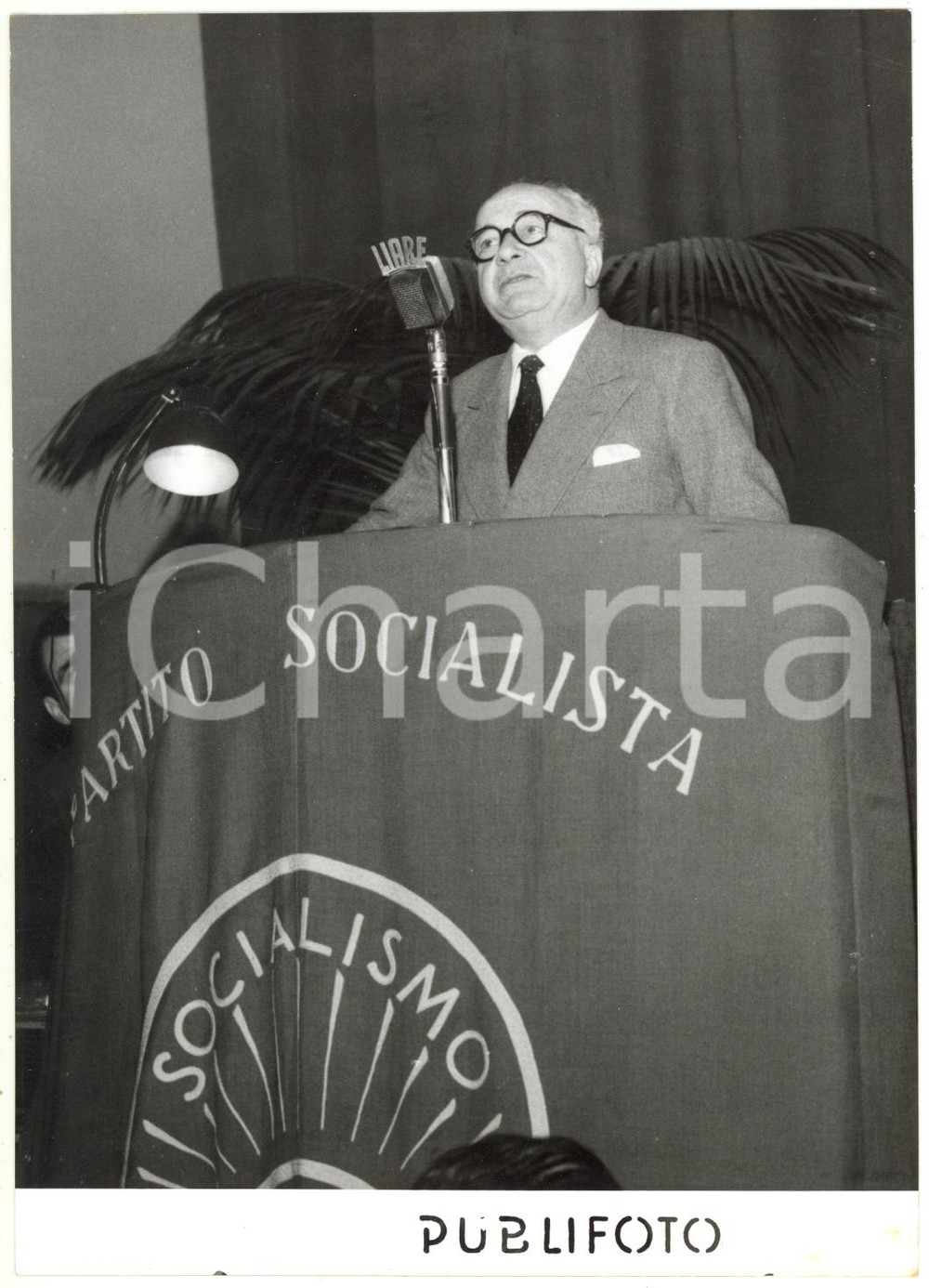 1956 MILANO Congresso Nazionale PSDI - Discorso dell'on. Ezio VIGORELLI *Foto