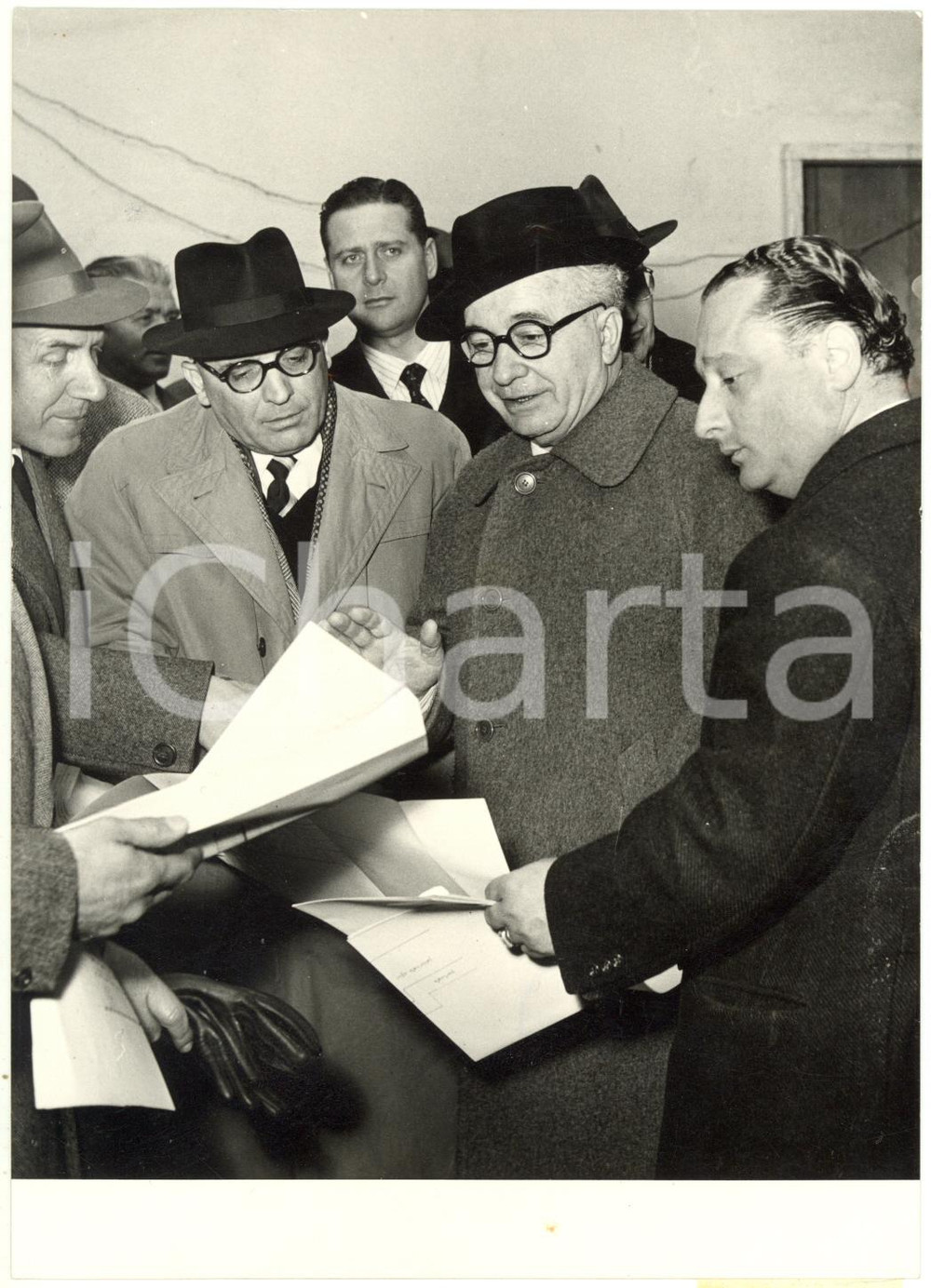 1955 NAPOLI - Visita del ministro Ezio VIGORRELLI alla nuova Casa dell'Emigrante