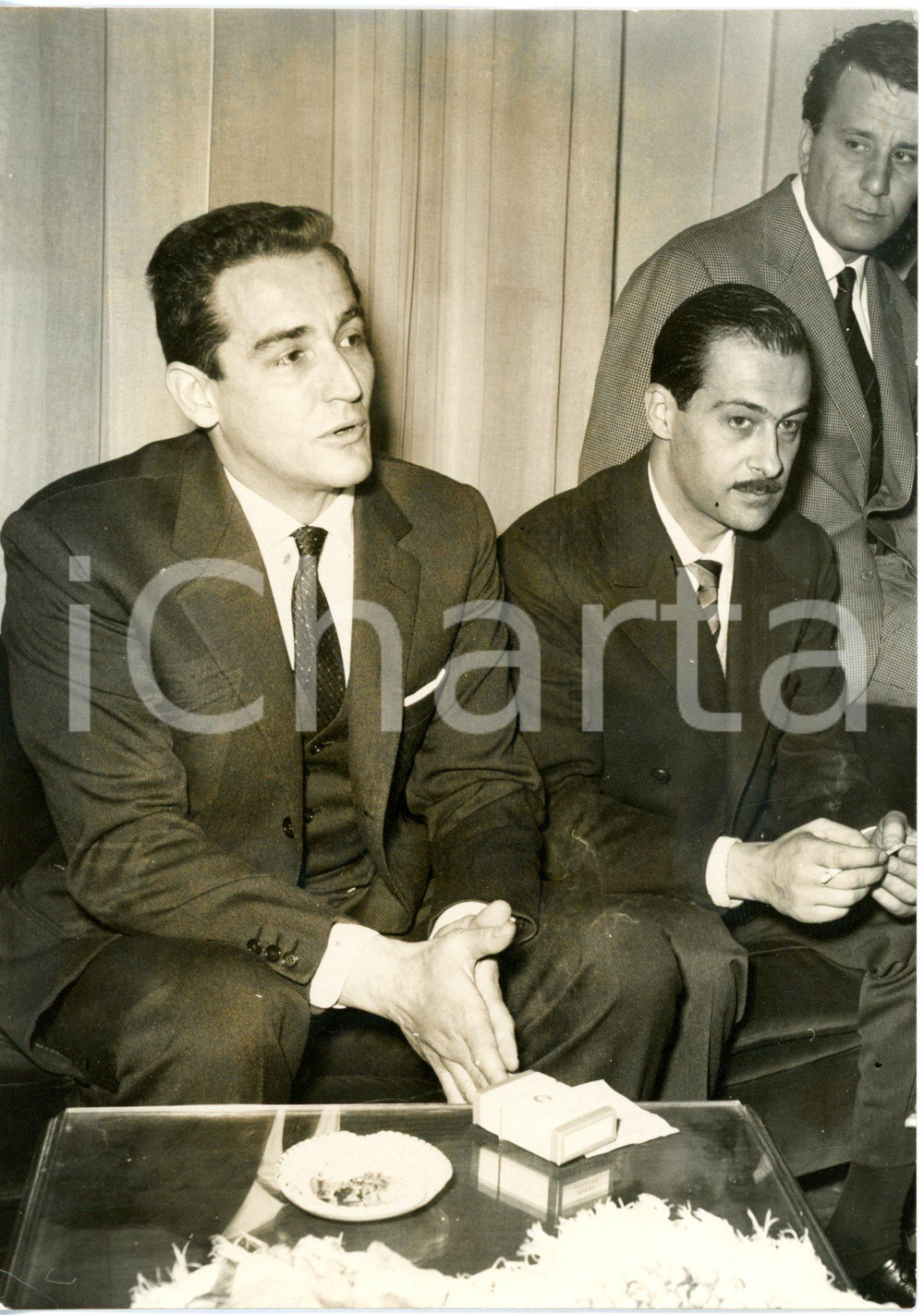 1959 ROMA RAI TV - Conferenza stampa di Vittorio GASSMAN su "Il Mattatore" *Foto