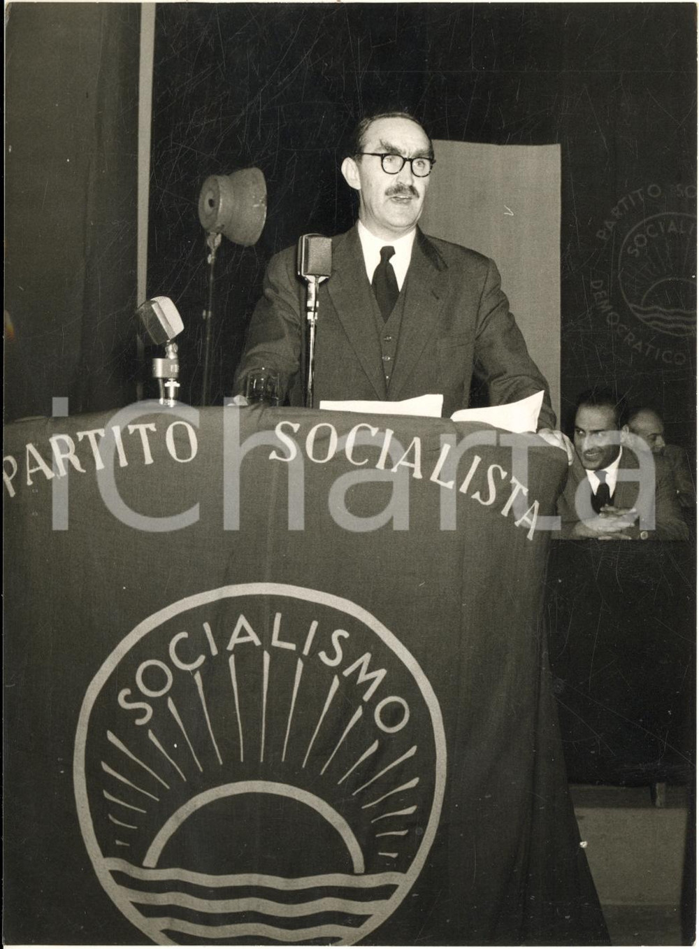 1957 MILANO Teatro Alcione - Congresso PSDI - Albert CARTHY ospite - Foto