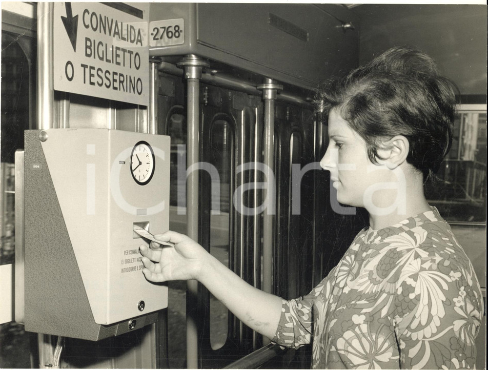 1969 MILANO - ATM TRASPORTI - Filobus Linea R senza bigliettaio *Foto 24x18