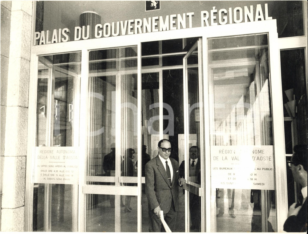 1966 AOSTA Crisi della Giunta Regionale - Questore Edmondo D'ANCHISE - Foto