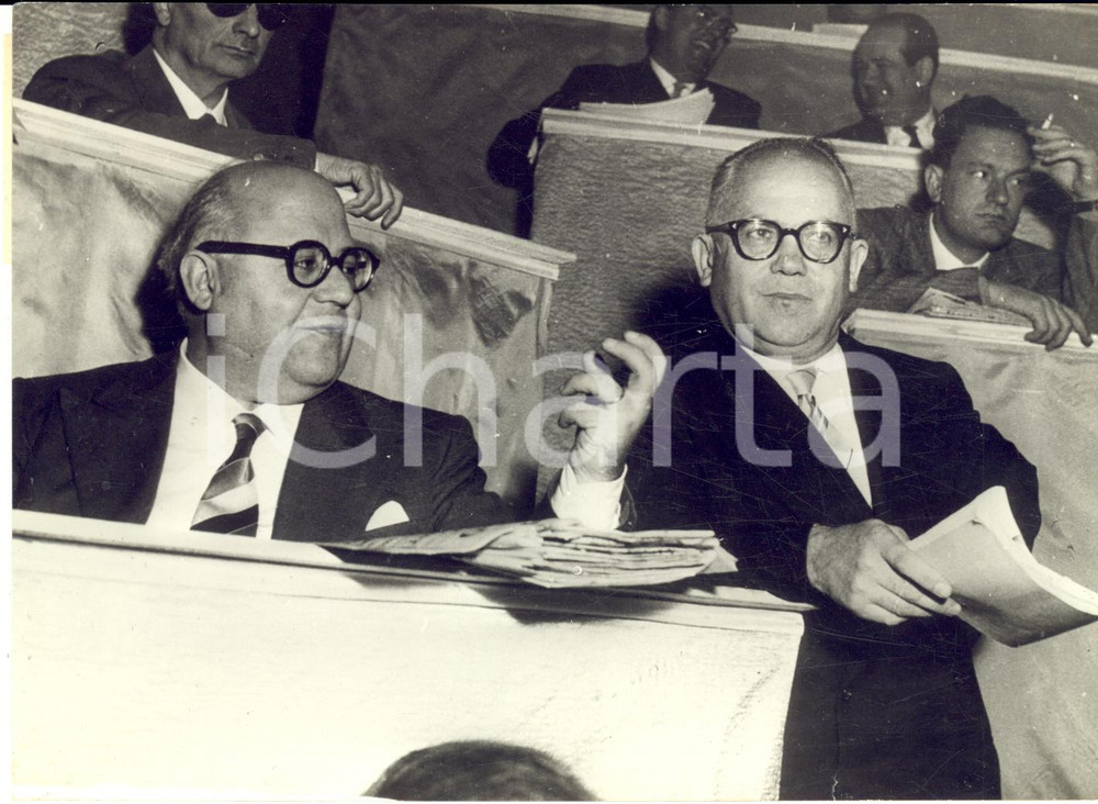 1956 TRENTO Congresso Nazionale DC - Guido GONELLA Giulio PASTORE *Foto 18x13
