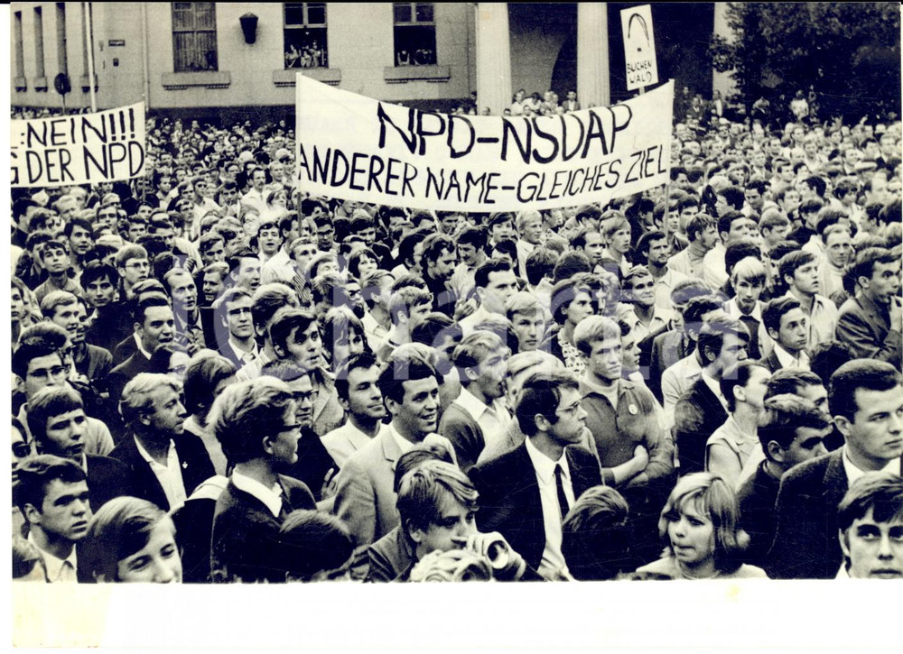 1968 BRAUNSCHWEIG Manifestazione contro i neonazisti N.P.D. *Foto 18x13 cm