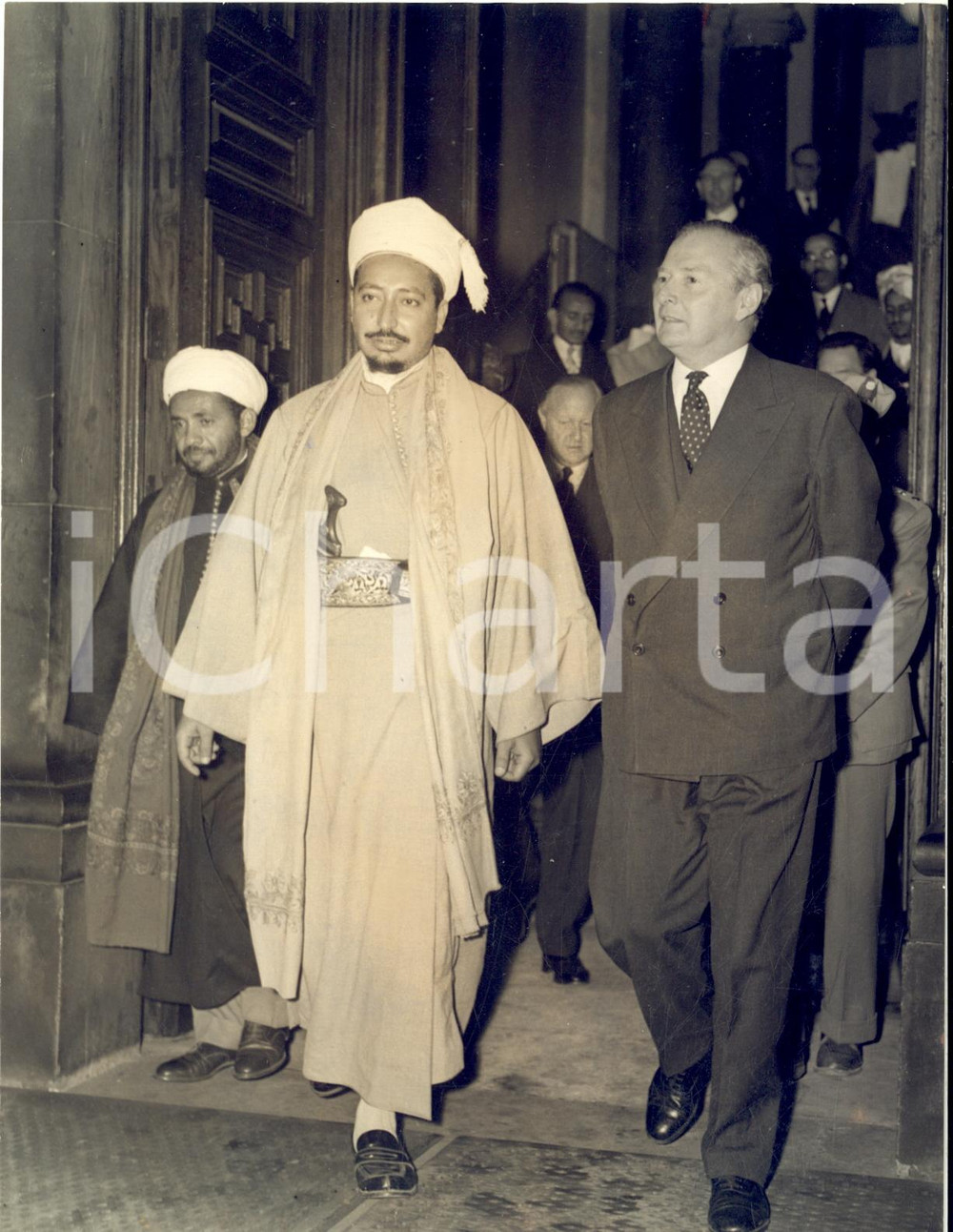 1957 LONDON Crown Prince Saif al-Islam Muḥammad al-Badr of YEMEN - Selwyn LLOYD