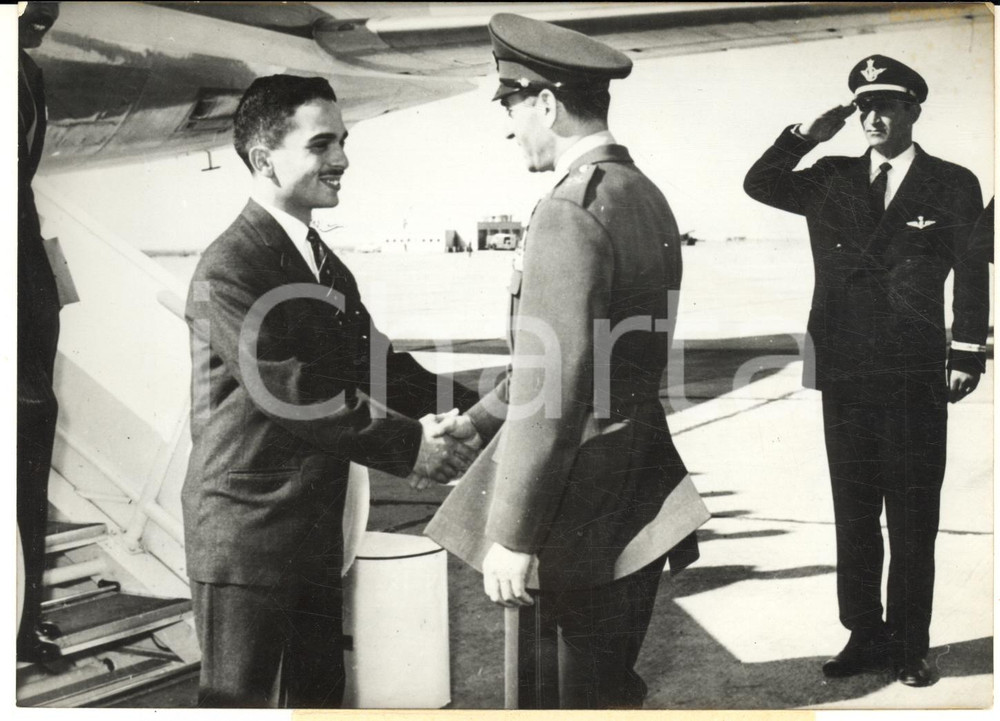 1959 TEHERAN Re Husayn di Giordania incontra lo Shah Mohammad Reza Pahlavi *Foto