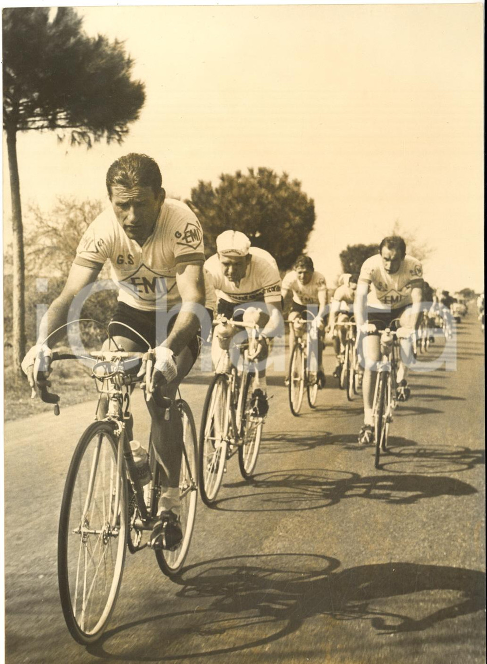 1959 CICLISMO SASSARI-CAGLIARI Edgar SORGELOOS in testa - Foto 13x18 cm