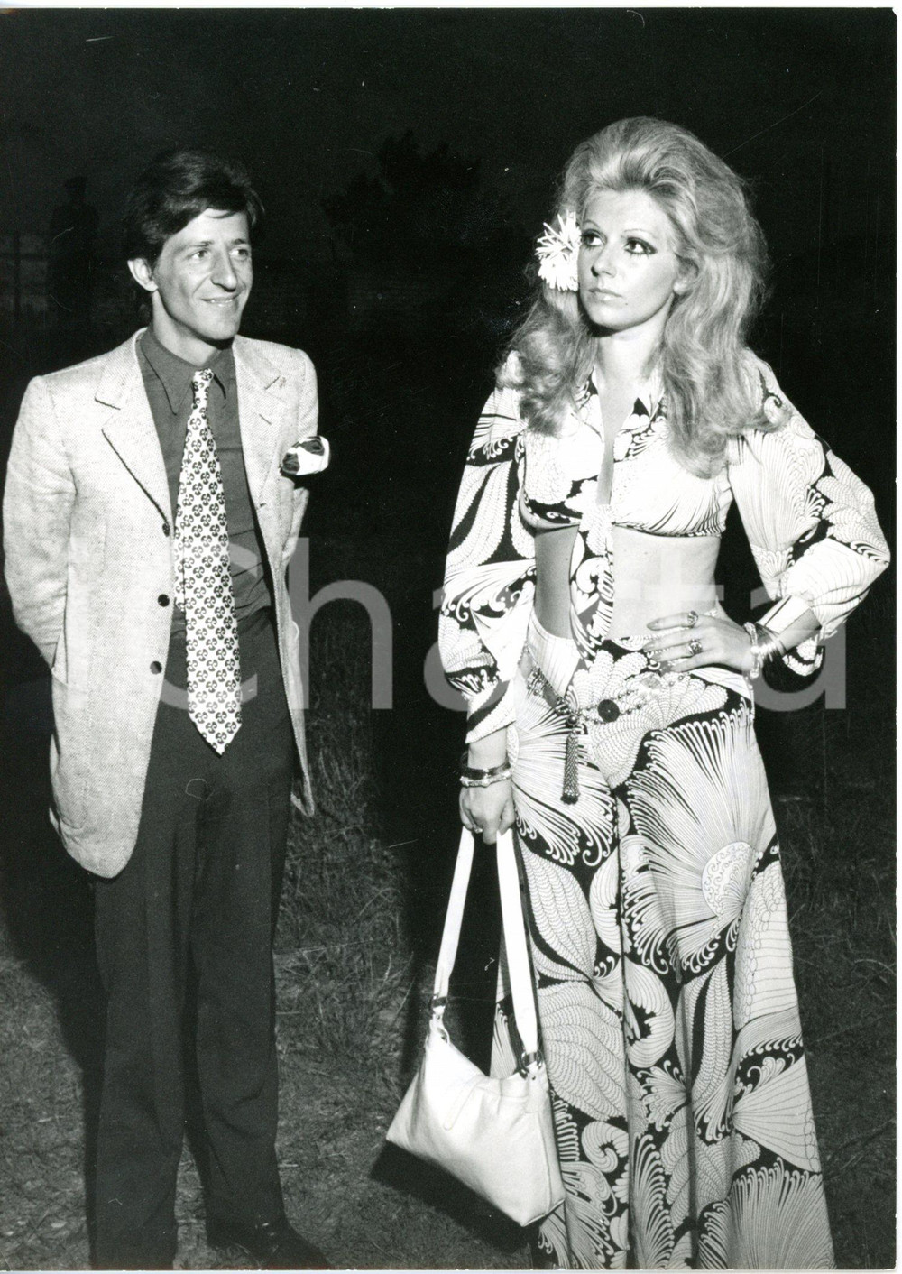 1969 CANTAGIRO - Giorgio GABER con la moglie Ombretta COLLI *Foto 13x18