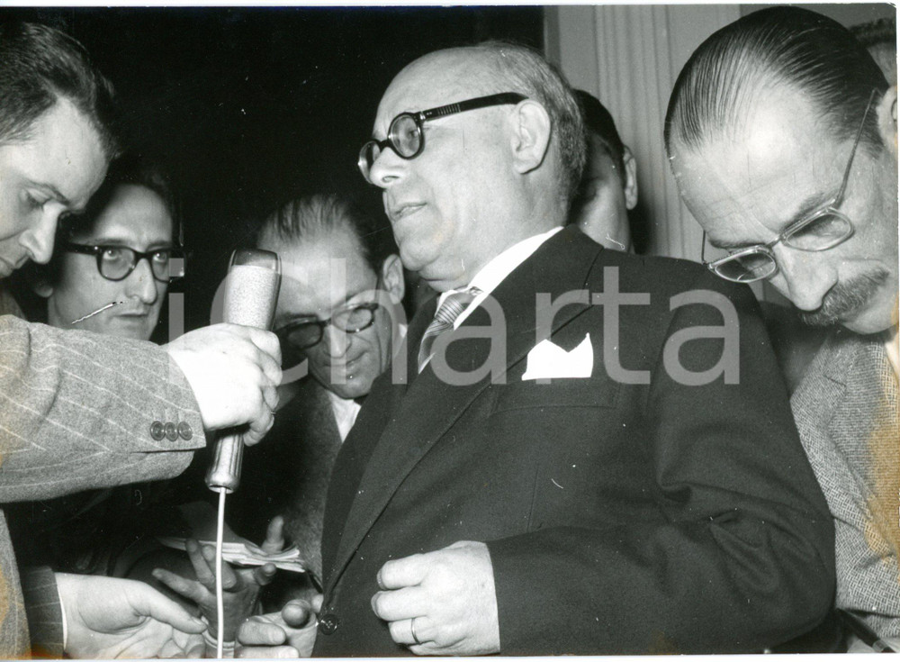 1957 ROMA Consultazioni al Quirinale - Arrivo on. Umberto TERRACINI Foto 18x13