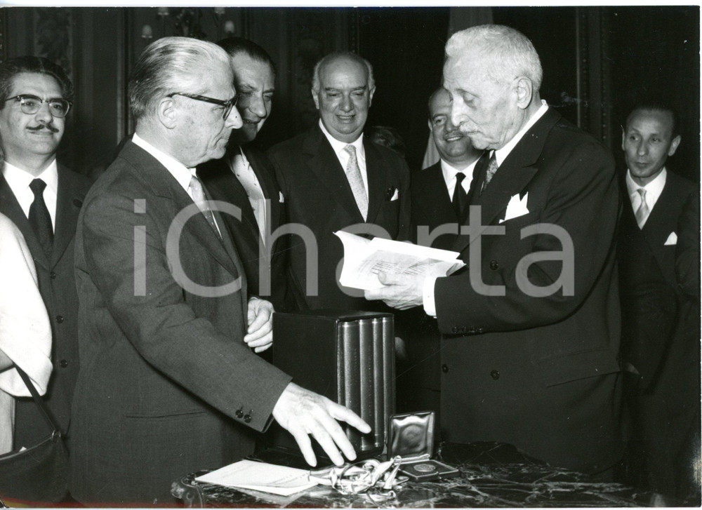 1958 ROMA Decennale della Costituzione - Giovanni GRONCHI ed Enrico DE NICOLA