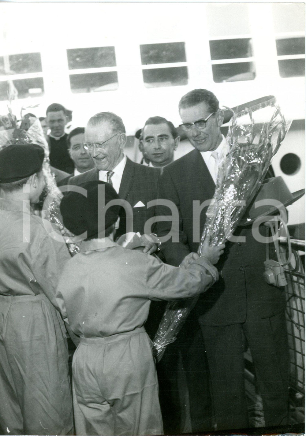1960 GENOVA Arrivo di Joseph e Victor SATURNO benefattori di San Marco D'Urri