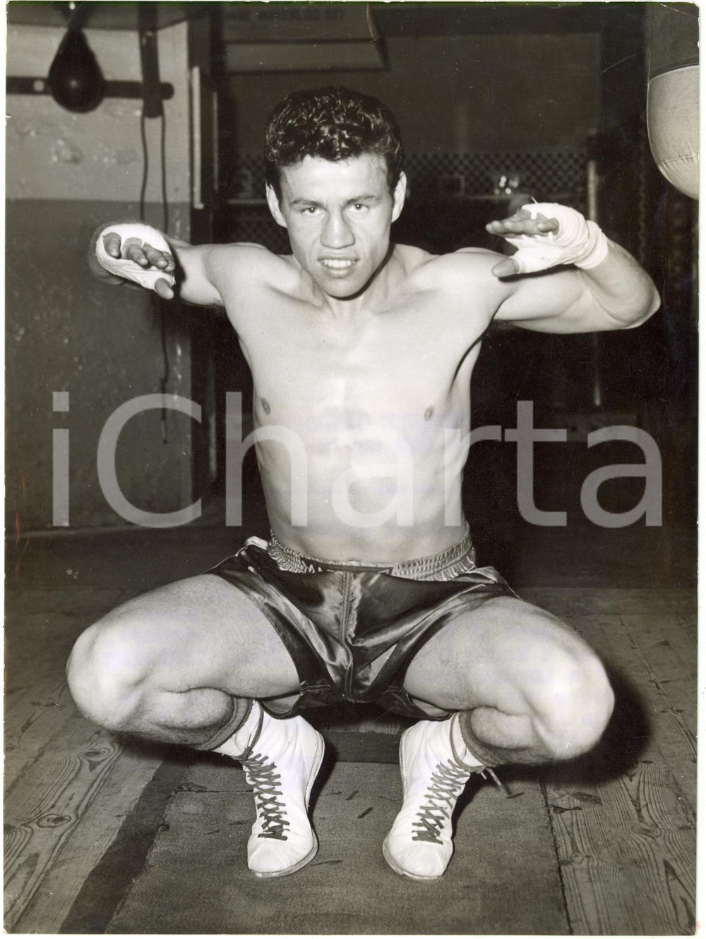 1960 LONDON - BOXE - Portrait of British middleweight champion Terry DOWNES