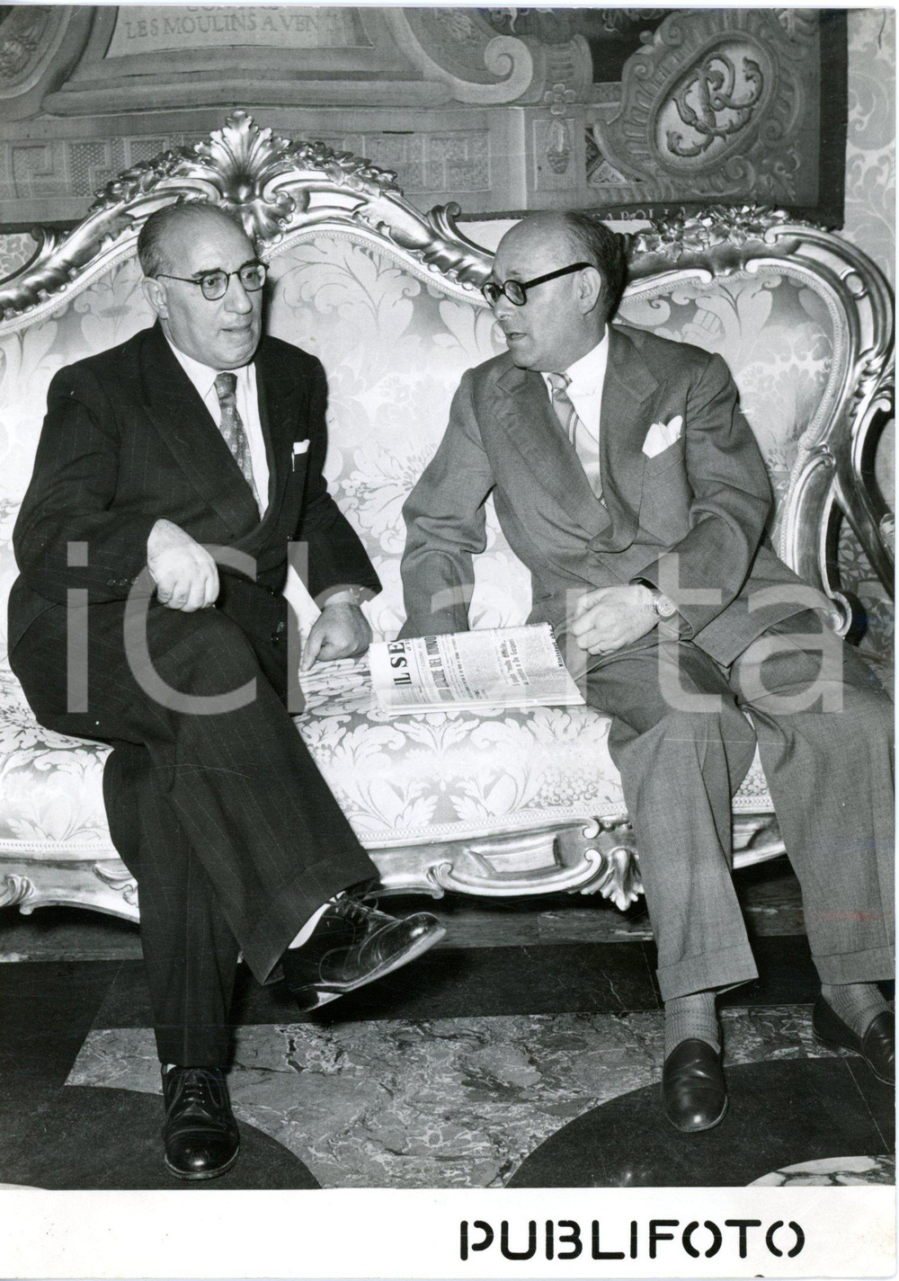 1953 ROMA Consultazioni al Quirinale - Mauro SCOCCIMARRO e Umberto TERRACINI