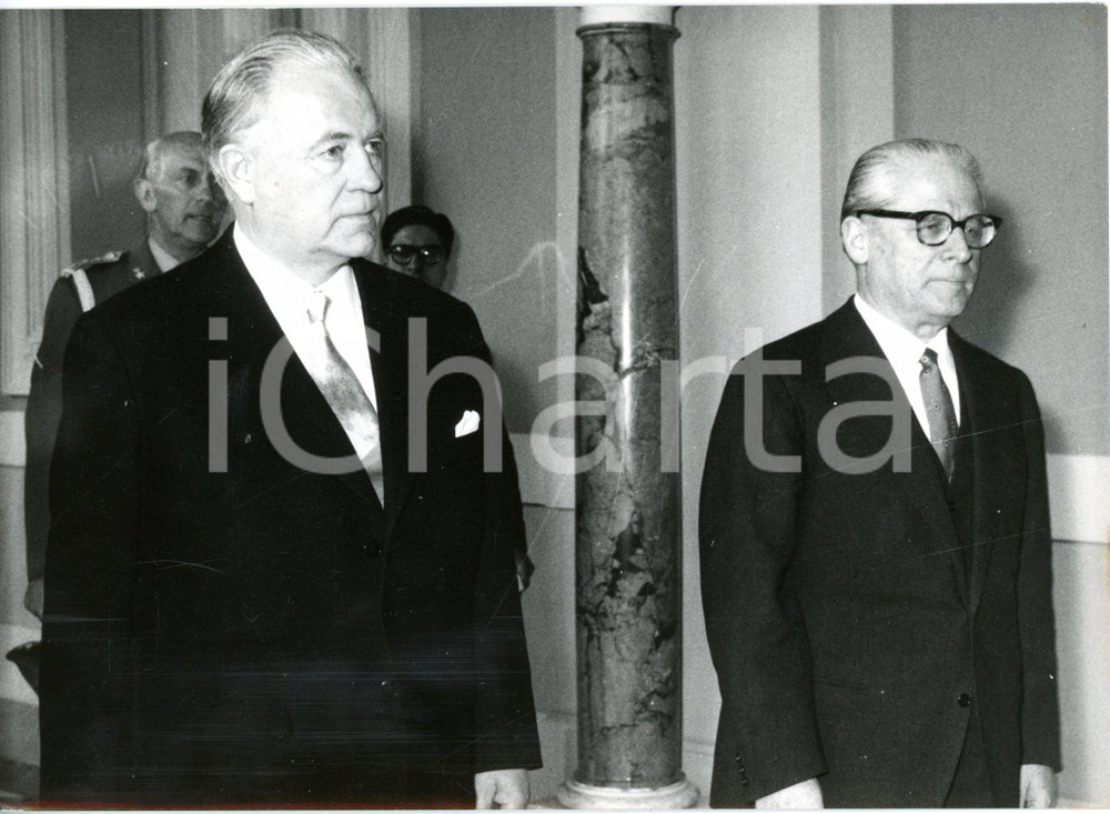 1957 ROMA Quirinale - Giovanni GRONCHI riceve presidente Ásgeir ÁSGEIRSSON *Foto