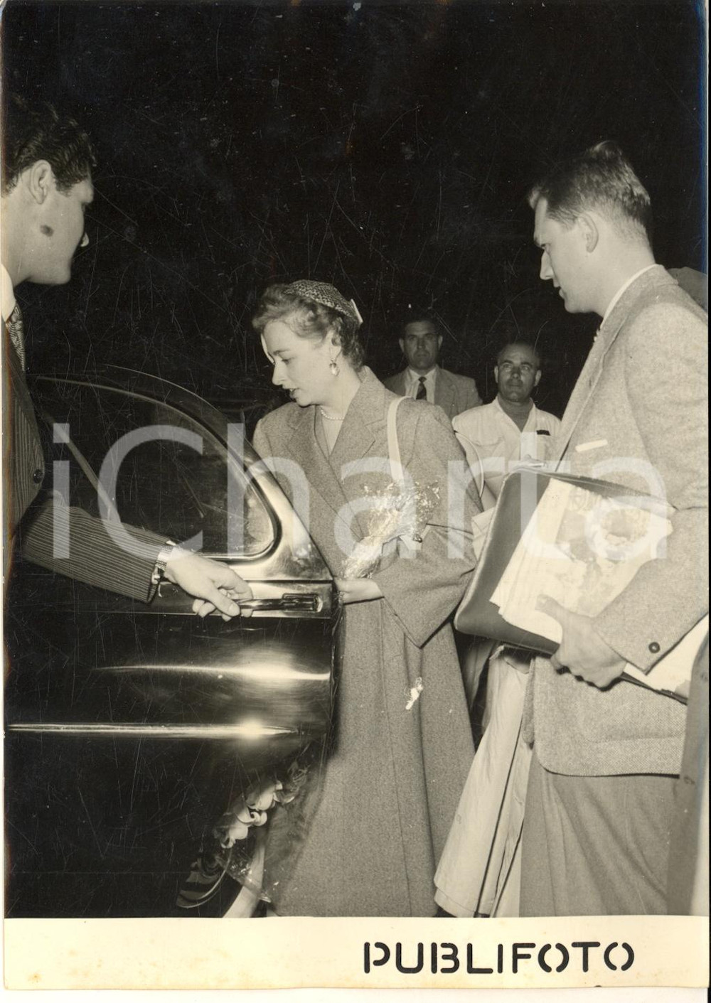 1953 ROMA Arrivo principessa Ragnhild di Norvegia con il marito Erling Lorentzen