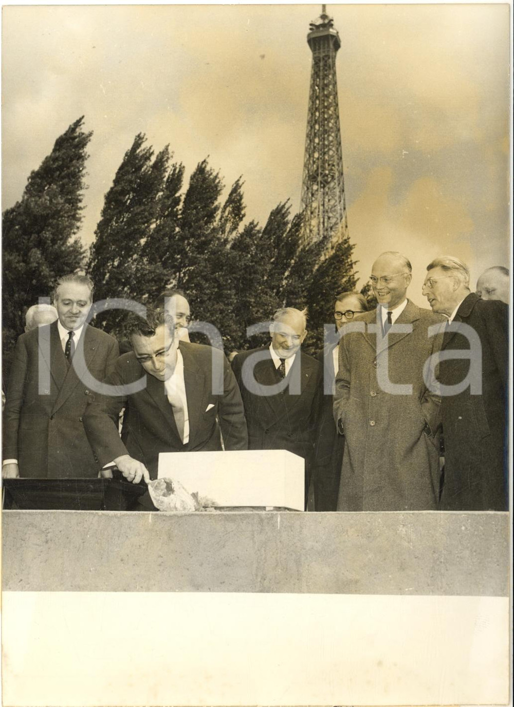 1960 PARIS Union Internationale Chemins de Fer - Pose première pierre du siège
