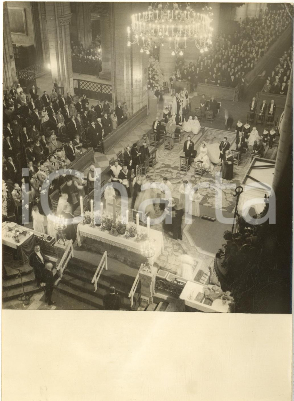 1960 PARIS Notre-Dame - Nozze Edouard LOBKOWICZ e Francesca BORBONE-PARMA