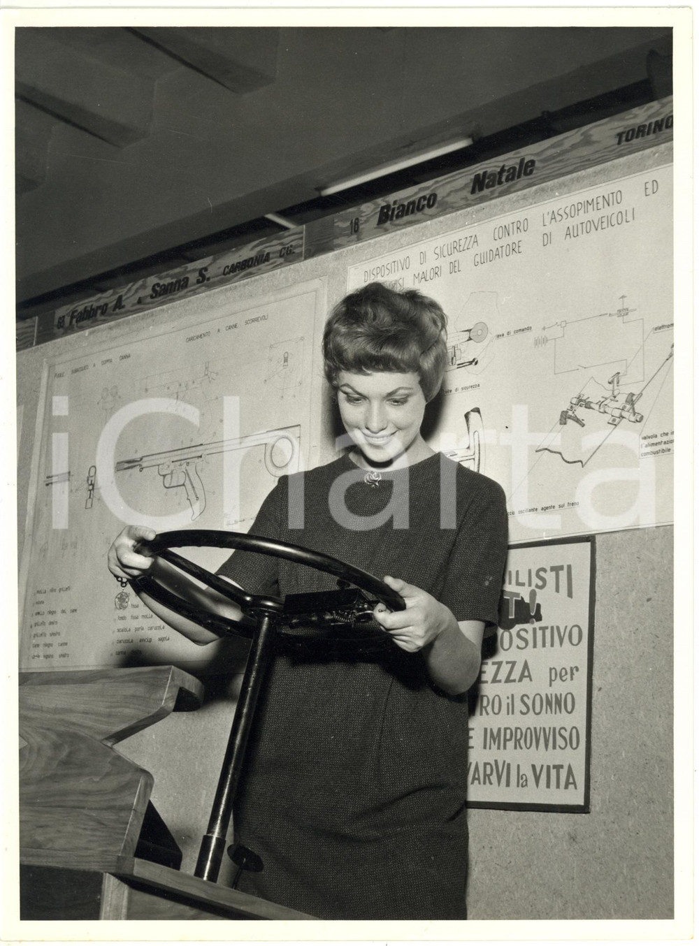 1959 TORINO Salone della Tecnica - Dispositivo contro i colpi di sonno *Foto