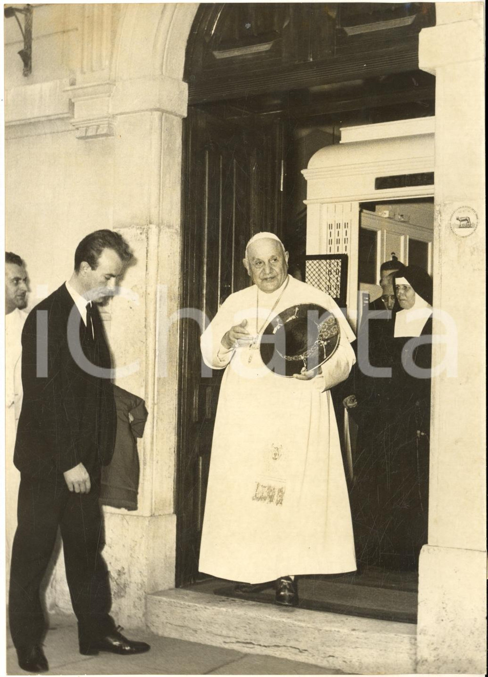 1959 ROMA Clinica Sacro Cuore - Visita papa Giovanni XXIII al card. Tedeschini