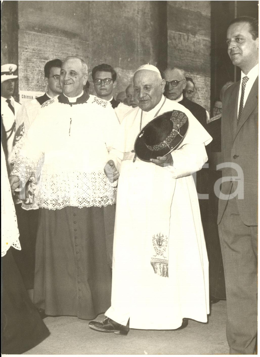 1959 ROMA Chiesa Santa Maria in Montesanto - Visita papa Giovanni XXIII *Foto