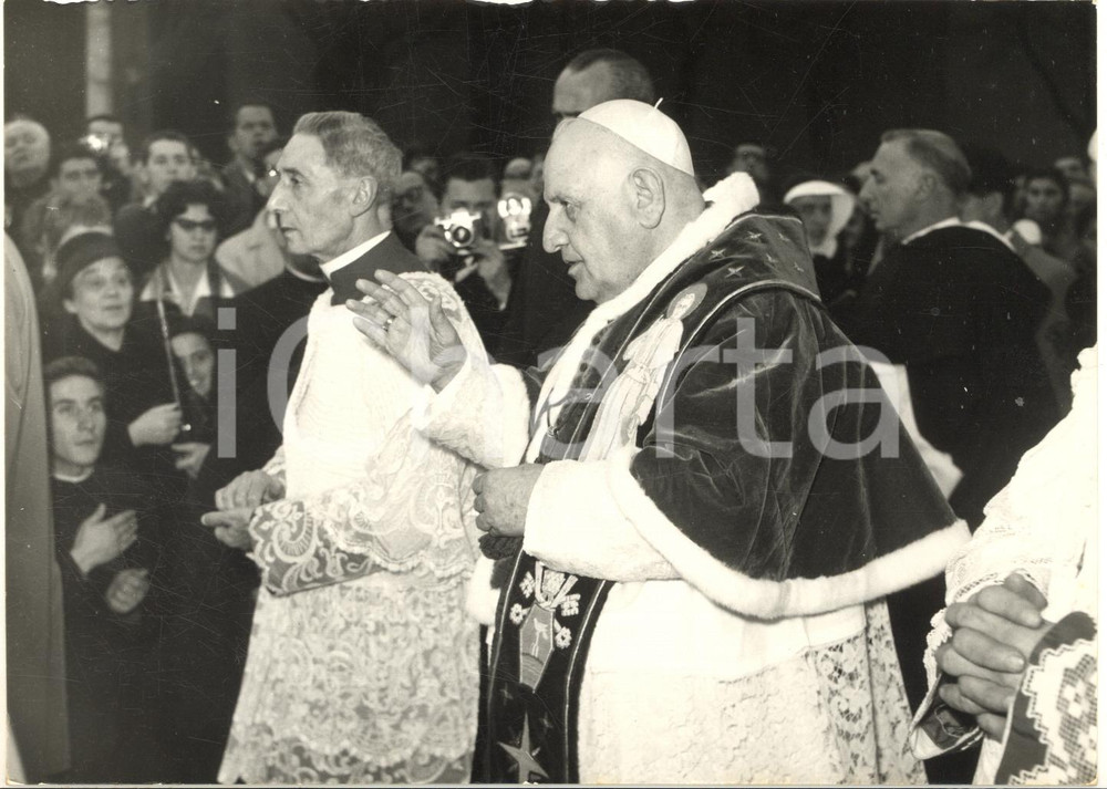 1960 ROMA Aventino - Papa Giovanni XXIII in processione per la Quaresima *Foto